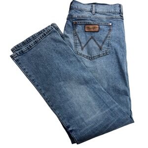 Wrangler Retro Slim Boot Mens Jeans 38x34 Light Wash Denim Cowboy western